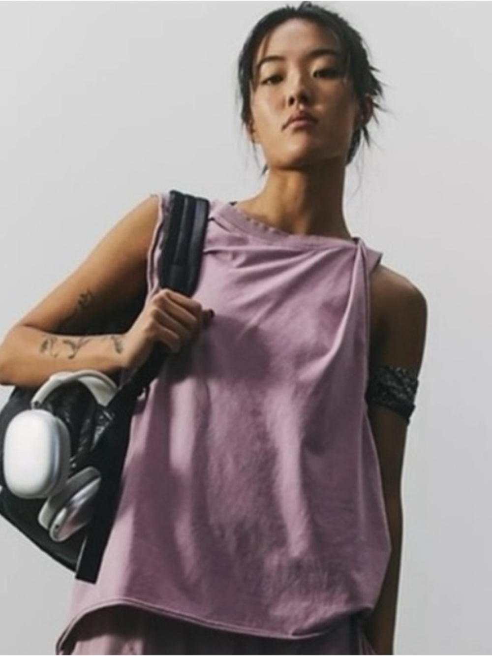 Free People Hot Shot relaxed fit TOP ONLY Lavender Medium
